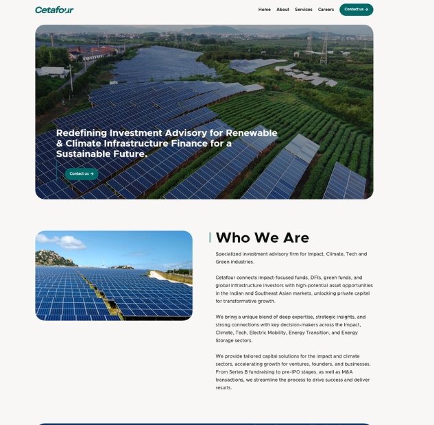 branding and web development project for Cetafour Adviosrs, Mumbai
