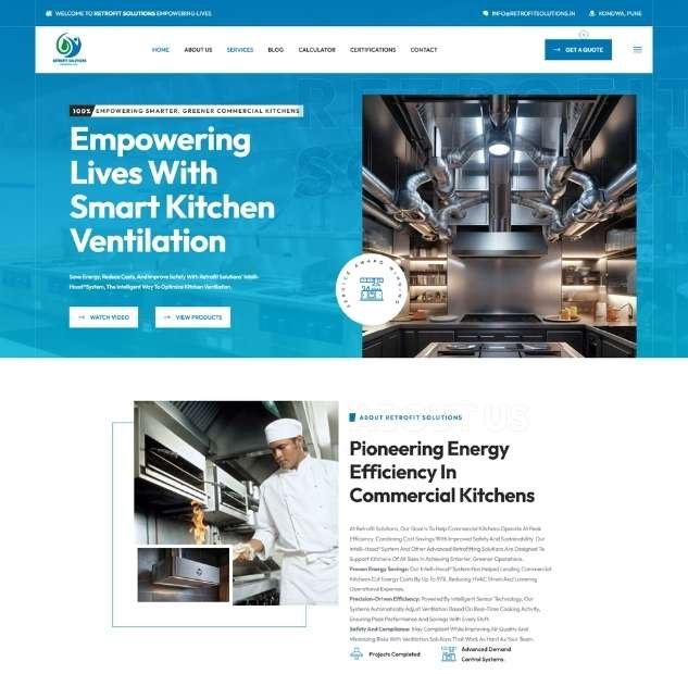 Web Develpment and Online Branding projecta for Retrofit Solutions, Pune